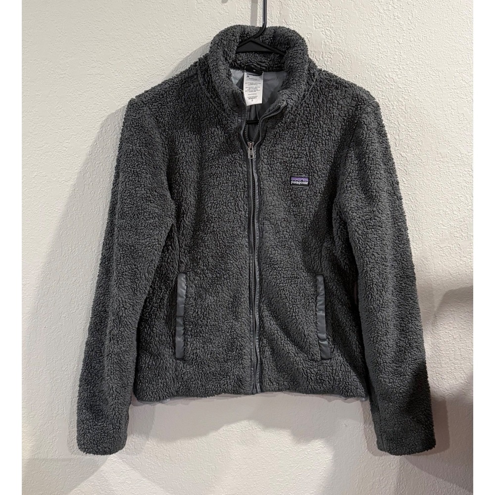 Patagonia Los Gatos Full Zip Fleece Jacket Size S Charcoal Gray High Pile Soft